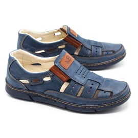 Olivier Durchbrochene 601 Herrenschuhe für den Sommer marineblau 2