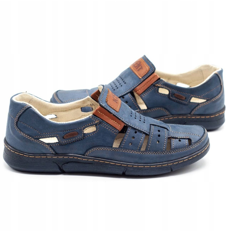 Olivier Durchbrochene 601 Herrenschuhe für den Sommer marineblau 4