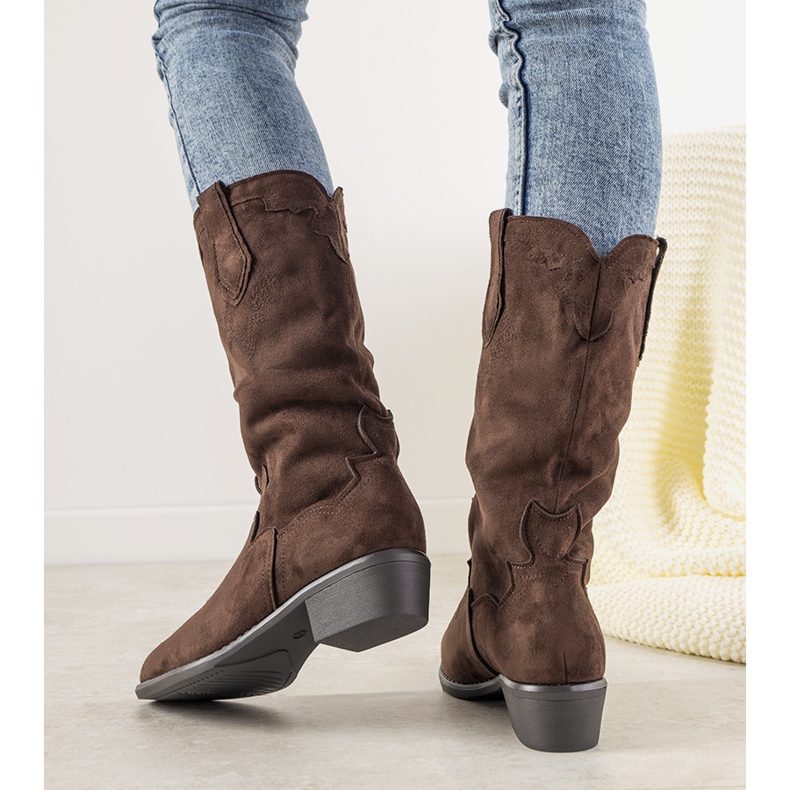 Braune LuckyShoes Cowboystiefel 1