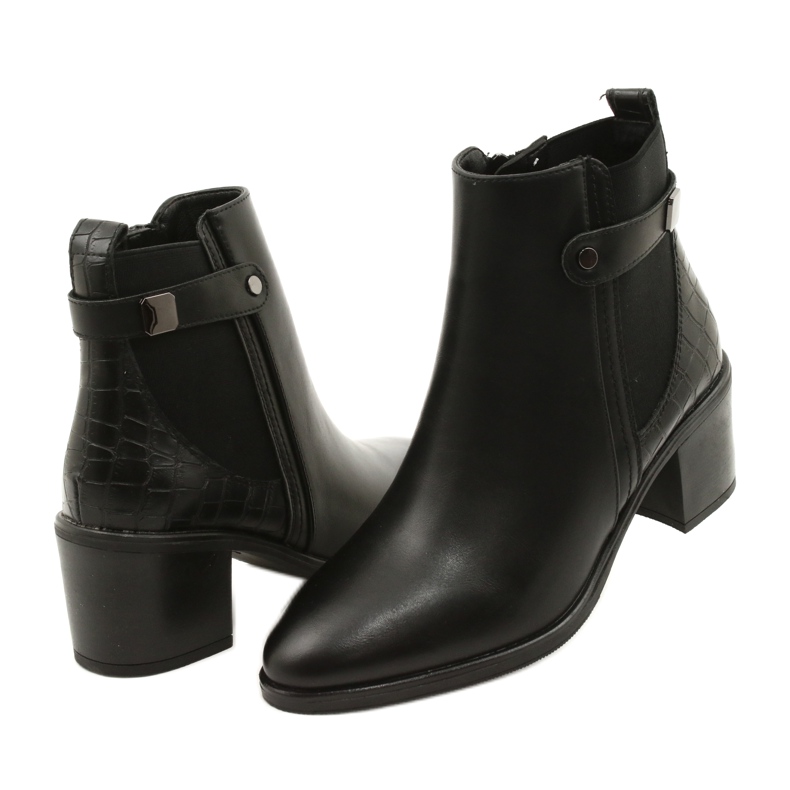 Frauen klassische isolierte Stiefel Sergio Leone BT630 Schwarz 4