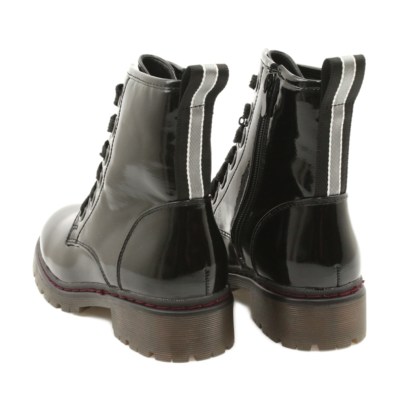 Frauen klassische Stiefel lackierte Stiefel Evento 21BT35-4233 Schwarz 4