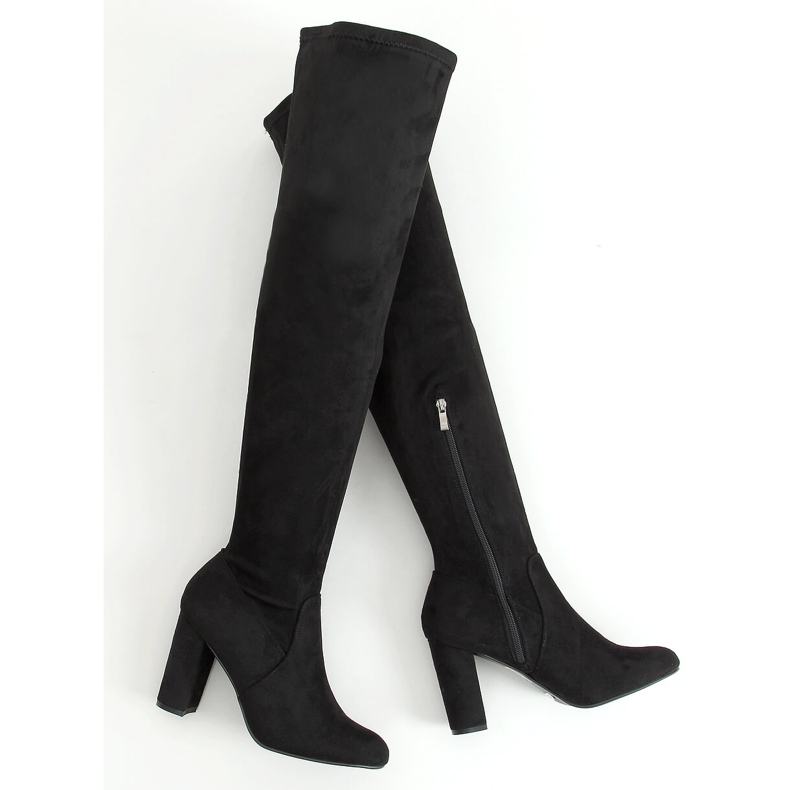 Schwarze Stiefel mit hohen Absätzen SQ3269 Schwarz 1