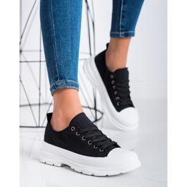 SHELOVET Textile Mode-Sneakers schwarz 2