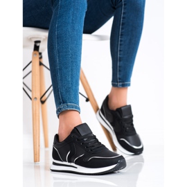 SHELOVET Sportschuhe aus Öko-Leder schwarz 1