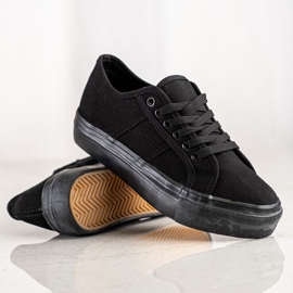 Bella Star Schwarze Turnschuhe auf der Plattform 1