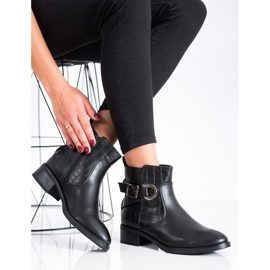 Super Mode Freizeitstiefel mit Schnalle schwarz 2