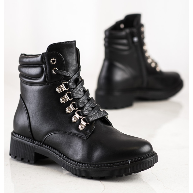 Cm Paris Lässige Schnürstiefel schwarz 1