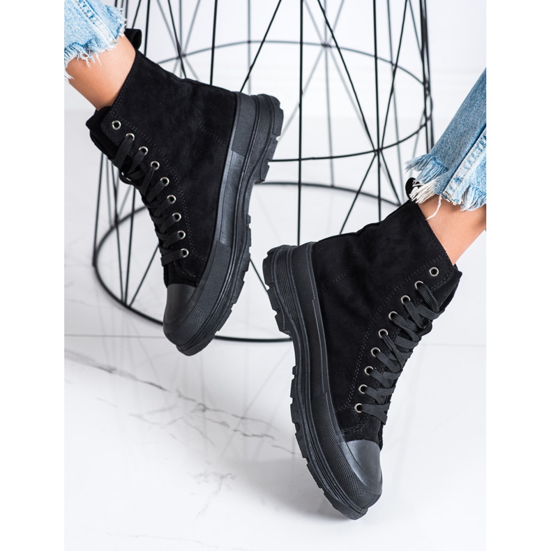 Seastar Hohe Sneakers aus Wildleder schwarz 2
