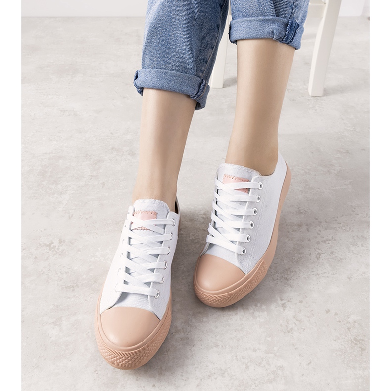 Senor Damen-Sneaker in Weiß und Pink 1