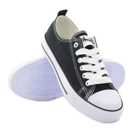 American Club Klassische schwarze Turnschuhe American DSLN-01 Schuhe 3