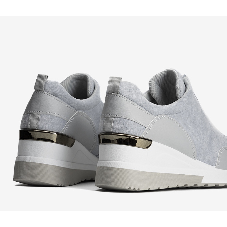 Graue Velasco Keilsneaker aus Wildleder 1