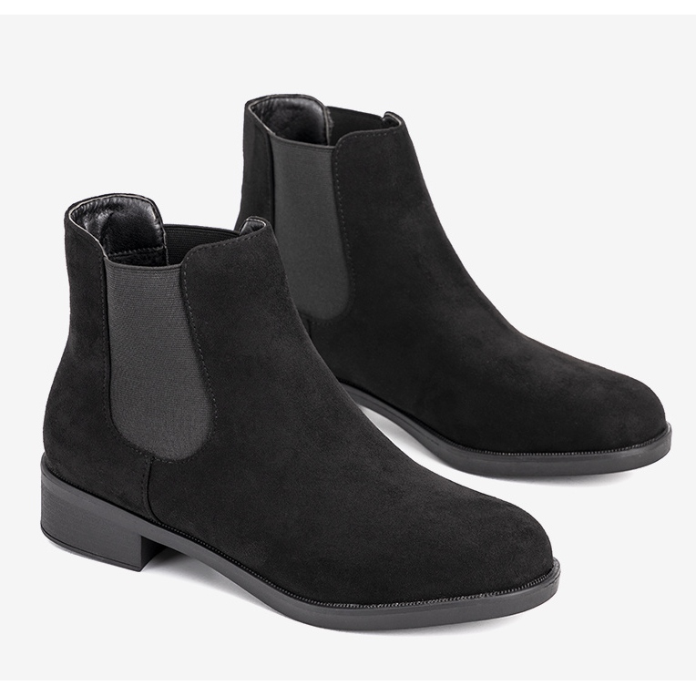 Schwarze klassische isolierte Damenstiefel Cristal 1