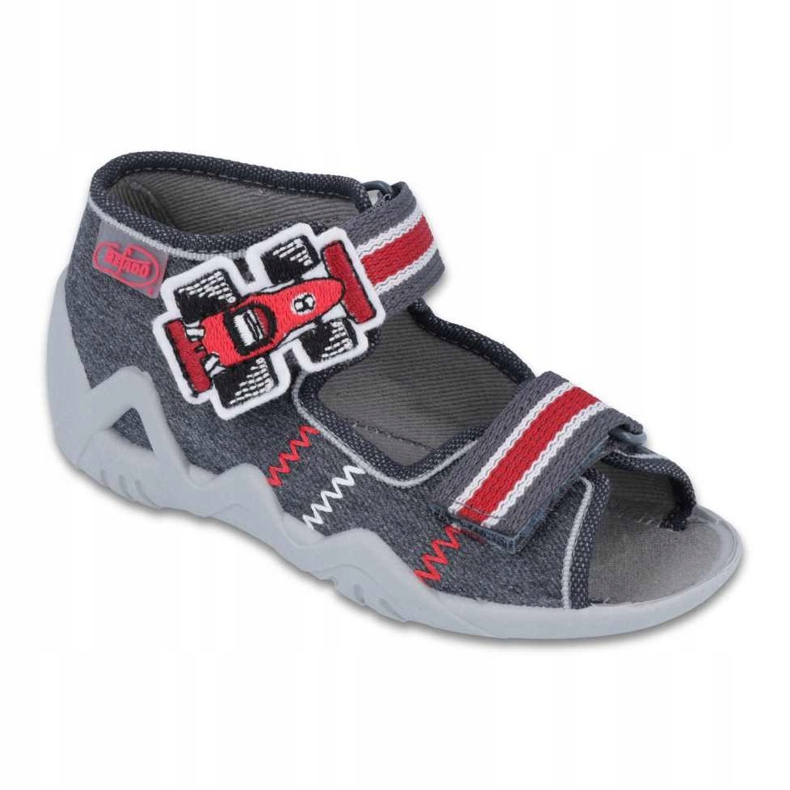 Befado Kinderschuhe 250P087 rot grau 1