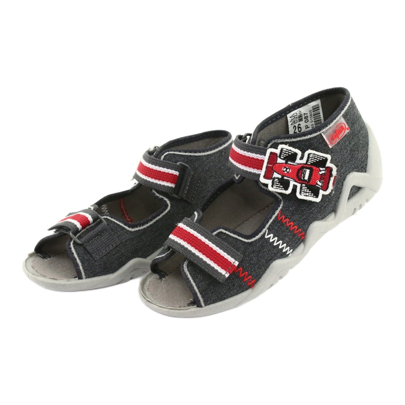 Befado Kinderschuhe 250P087 rot grau 4