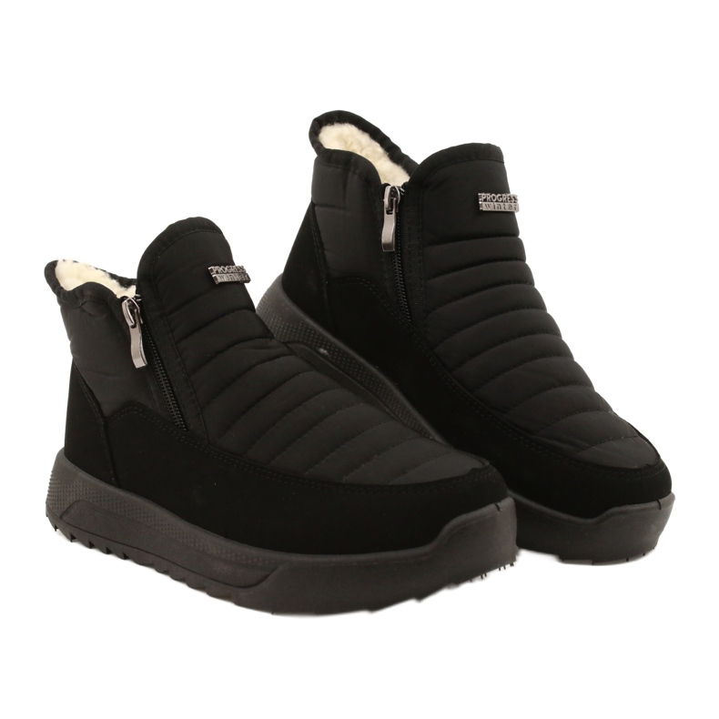 Progress Frauenstiefel auf dem Pelzfortschritt progj-21-21 schwarz 5