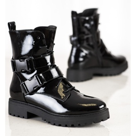 Bestelle Lackierte Arbeiter mit Schnallen schwarz 1