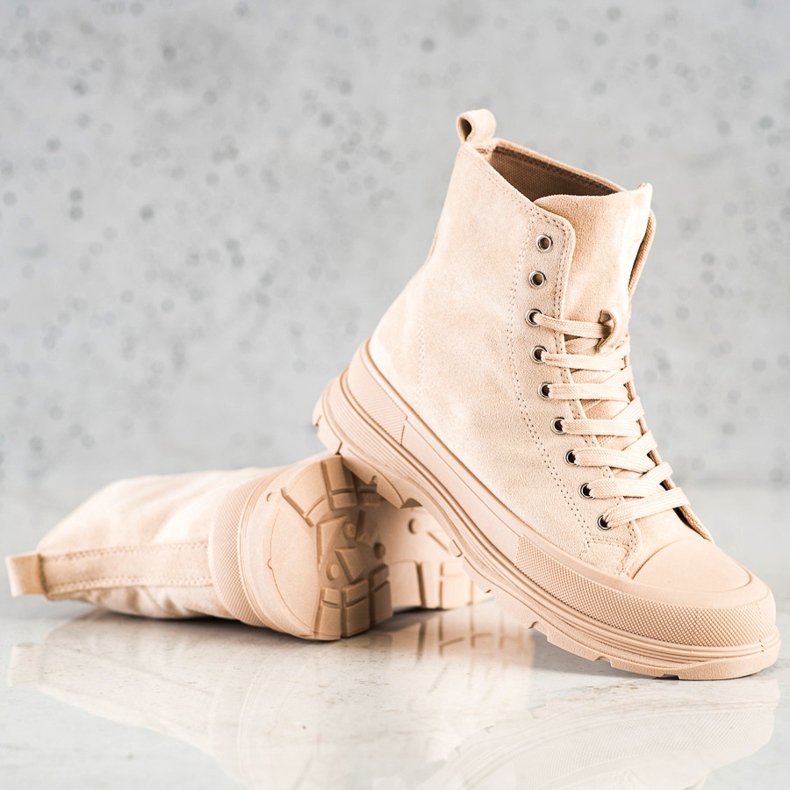 Seastar Hohe Sneakers aus Wildleder beige 1