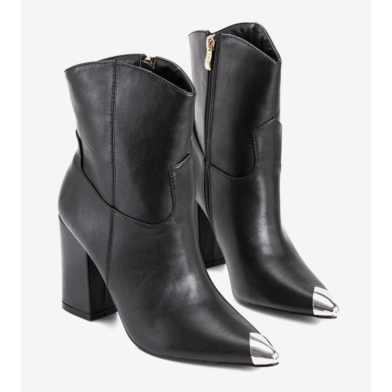 Schwarze bretonische Cowboystiefel 1