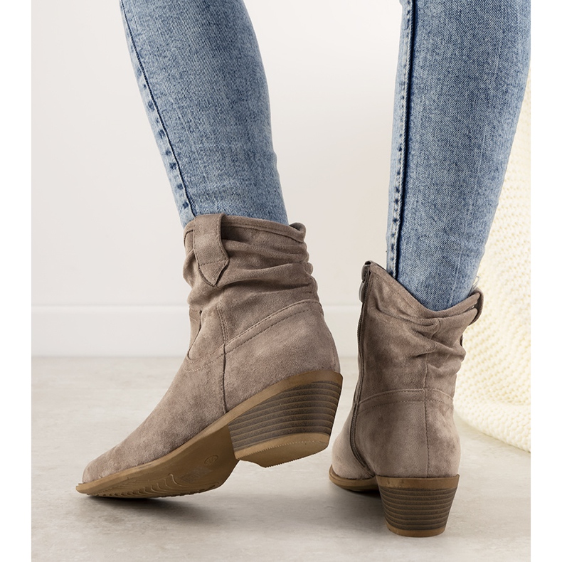 Braune Taup Cowboystiefel für Damen 1