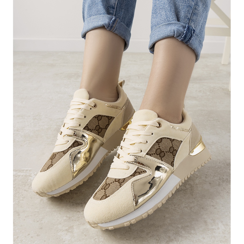 Beige Sneakers für Damen von Jovanna 1