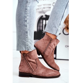 Evento Jodhpurstiefel, Wildleder Beige Reißverschlüsse braun 1