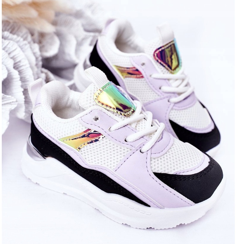 Kinder Sportschuhe Sneakers Schwarz-Violett Game Time weiß lila 3
