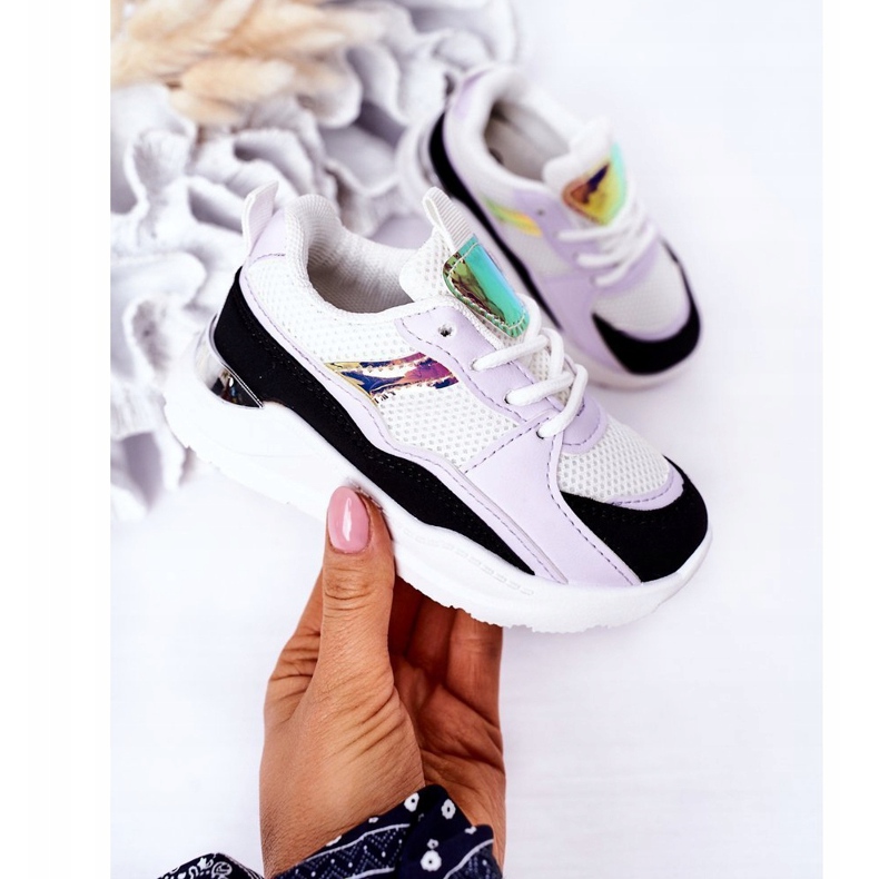 Kinder Sportschuhe Sneakers Schwarz-Violett Game Time weiß lila 2