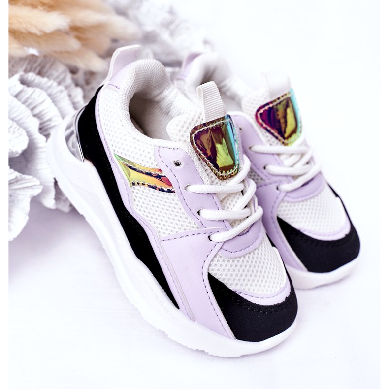 Kinder Sportschuhe Sneakers Schwarz-Violett Game Time weiß lila 1