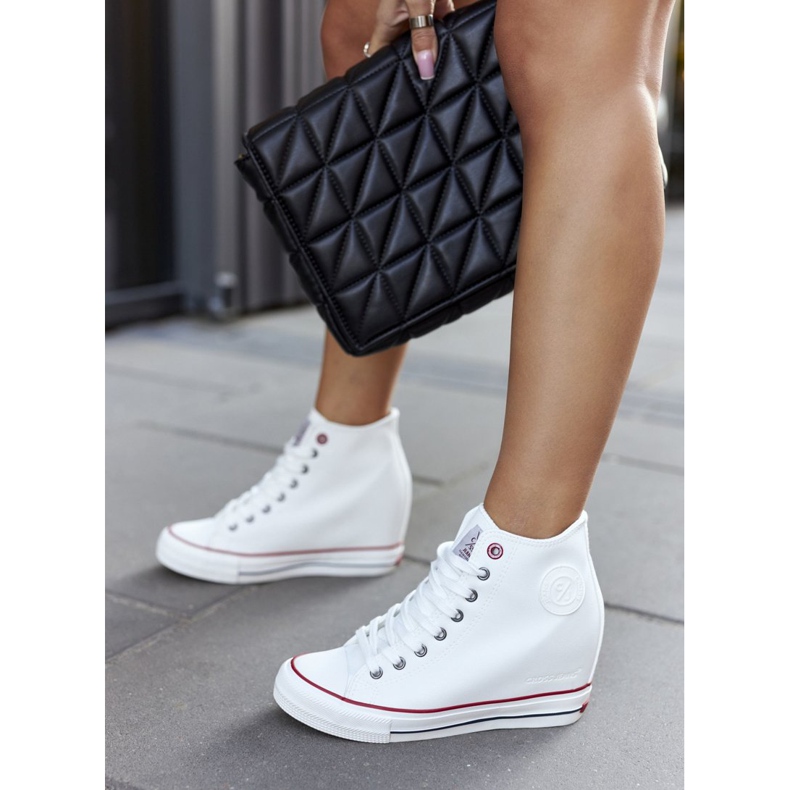 Leder Sneakers On Wedge Cross Jeans II2R4024 Weiß 2