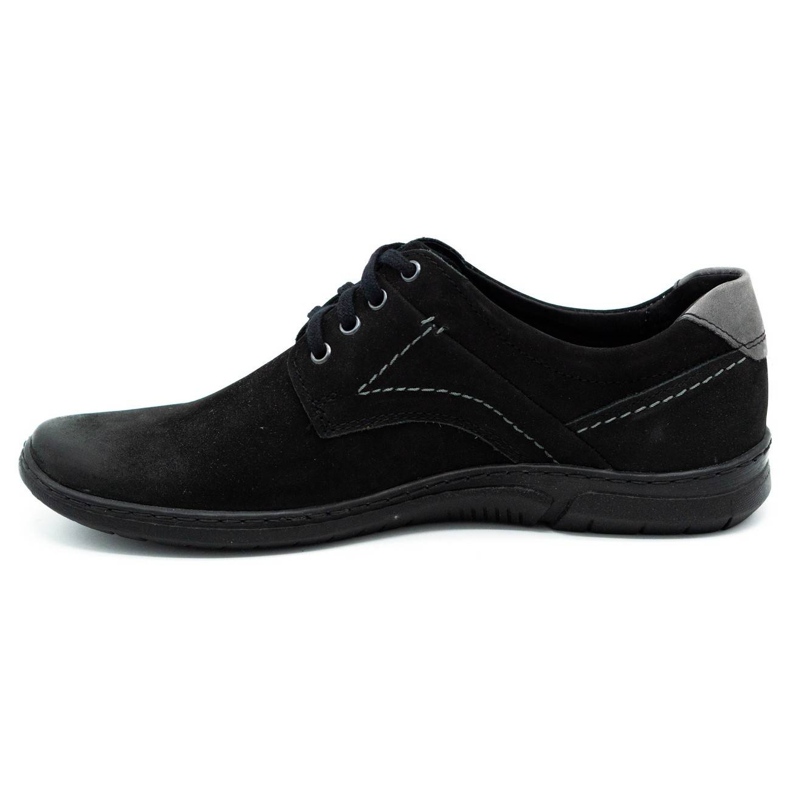 KOMODO Schwarze Herren Freizeitschuhe aus Leder 858K 1