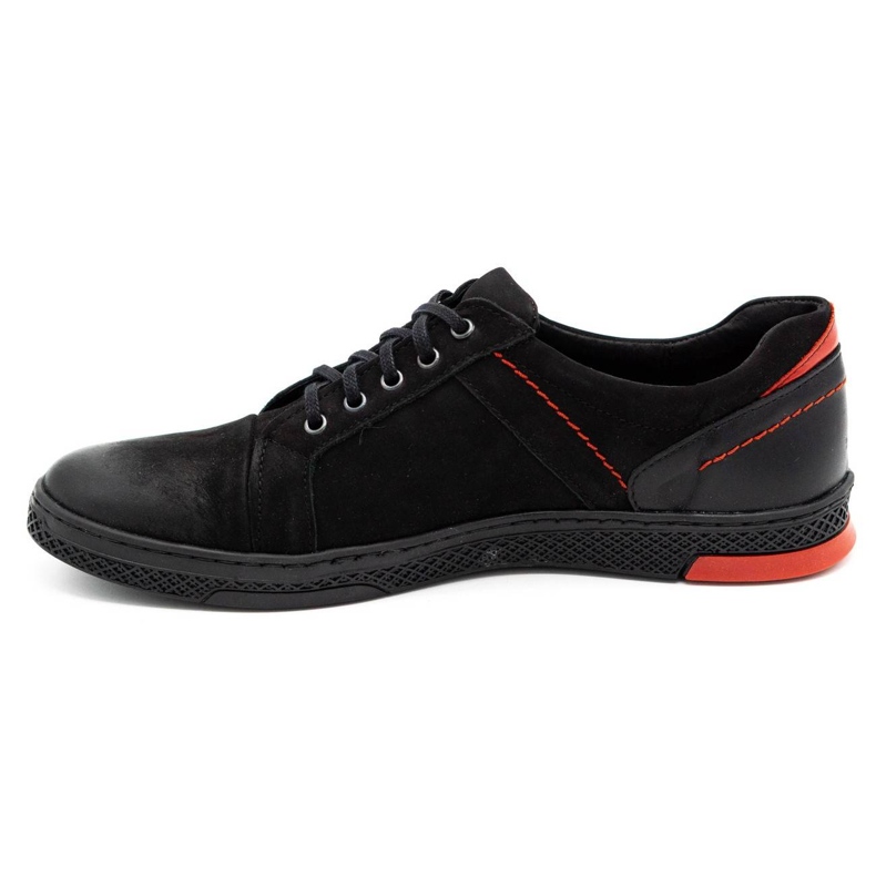KOMODO Herren Leder Freizeitschuhe 883LK schwarz 1