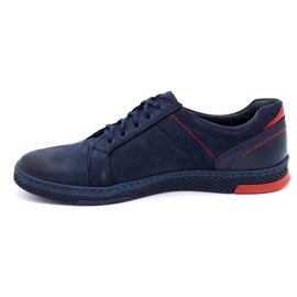 KOMODO Herren Leder Freizeitschuhe 883LK marineblau navy blau 1