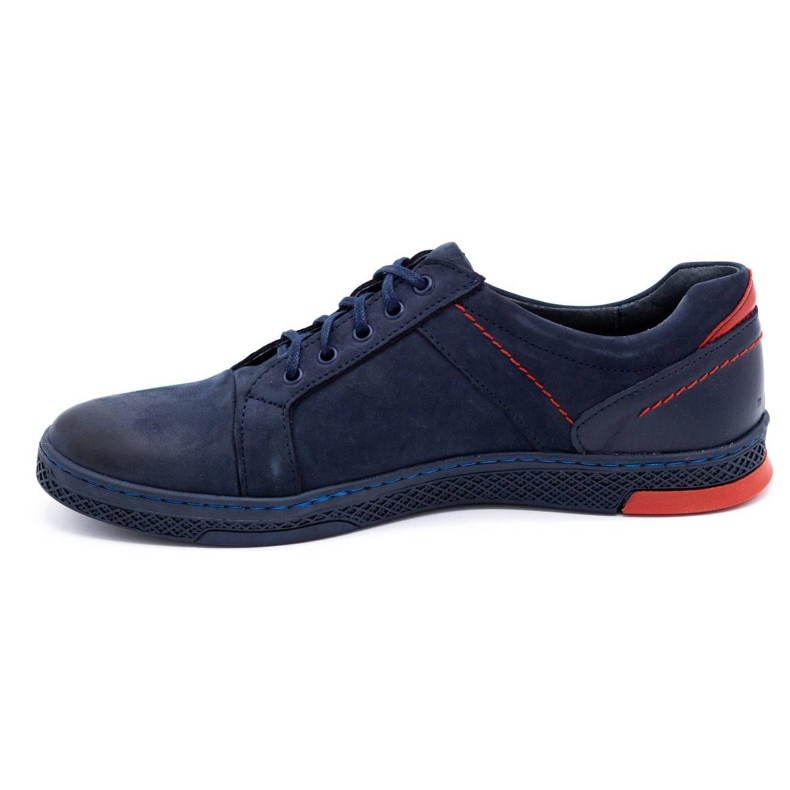 KOMODO Herren Leder Freizeitschuhe 883LK marineblau navy blau 1