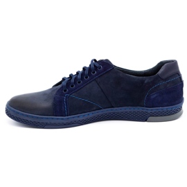 KOMODO Herren Leder Freizeitschuhe 884K marineblau 1