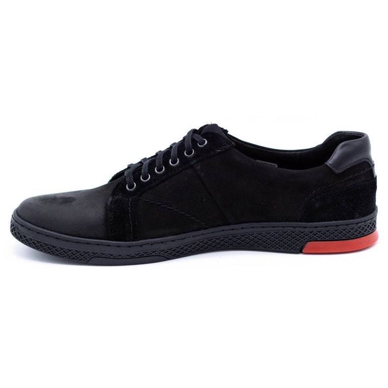 KOMODO Schwarze Herren Freizeitschuhe aus Leder 884K 1