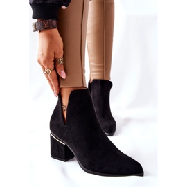 PS1 Wildlederstiefel für Damen mit Ausschnitten Schwarz Noel 1