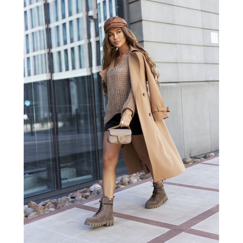 Damen Velourslederstiefel Nicole 2673 Braun 1