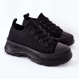 FR1 Schwarze Turnschuhe für Kinder Travel Time 2