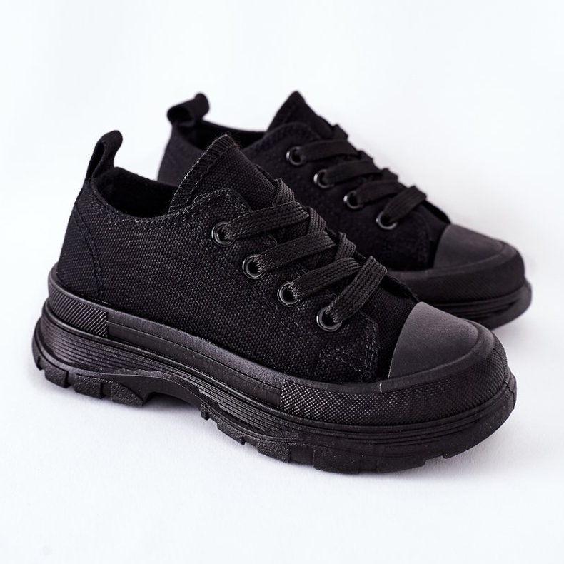 FR1 Schwarze Turnschuhe für Kinder Travel Time 2