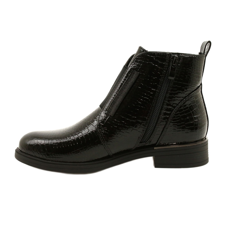 Lackstiefeletten mit Tiermuster Sergio Leone BT400 Schwarz 4
