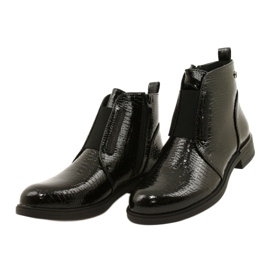 Lackstiefeletten mit Tiermuster Sergio Leone BT400 Schwarz 5