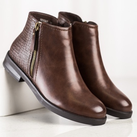 Clowse Lässige Stiefel mit Schlangenprint braun 2