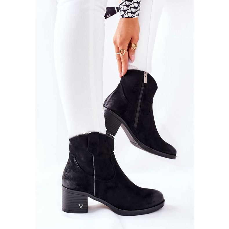 Vinceza Warme Wildlederstiefel für Damen Black Hillbrook schwarz 2