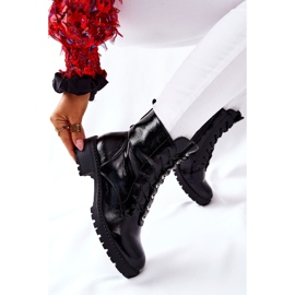 Vinceza Schwarze Myroe Lackierte Damenstiefel 1
