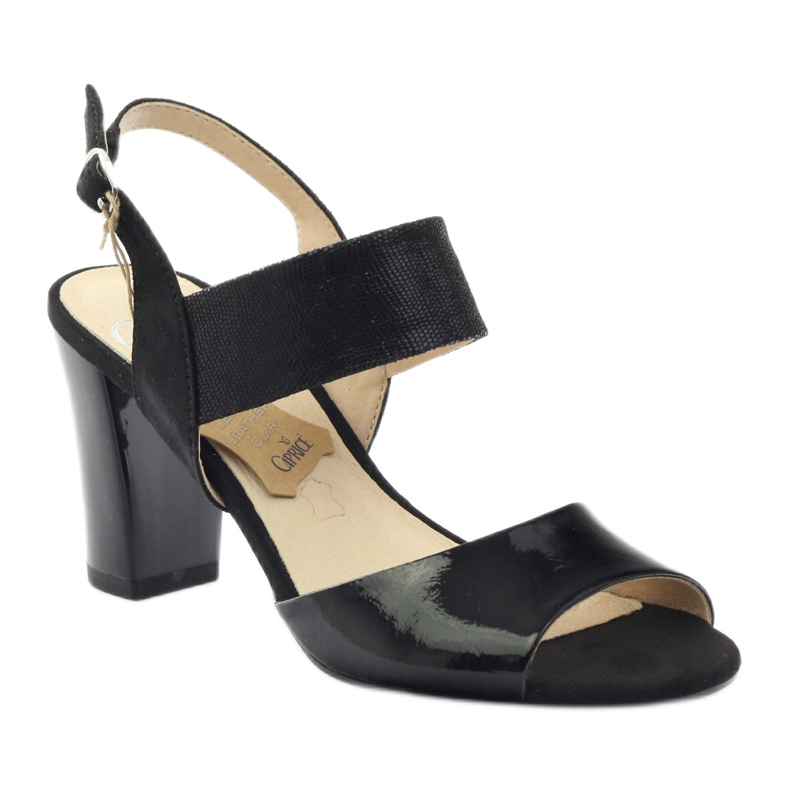 Caprice Lacksandalen Damenschuhe 28307 Schwarz 1
