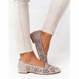 Loafer mit Lochmuster Sergio Leone BL627 Cappuccino grau 2