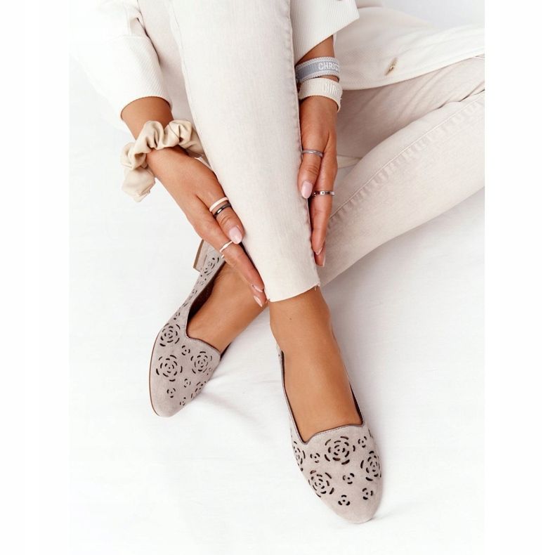 Loafer mit Lochmuster Sergio Leone BL627 Cappuccino grau 3