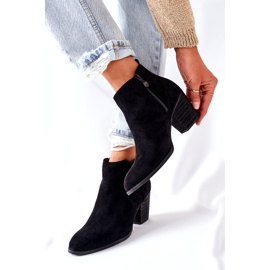 Klassische Wildlederstiefel für Damen Schwarz Flashbrook 3