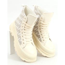 Beige AD-416 Beige Turnschuhe 1