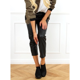 Schwarz RQ316 Schwarze Sportschuhe mit Keilabsatz 1